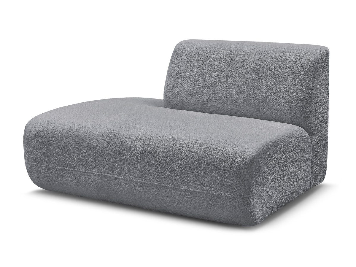 chauffeuse bout de canapé pour canapé modulable anda tissu chenille gekleurd gris