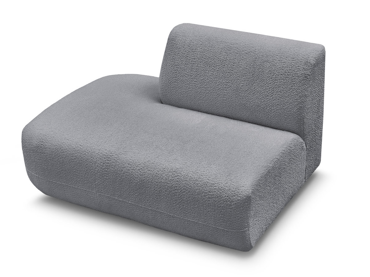 Chauffeuse bout de canapé pour canapé modulable ANDA tissu chenille