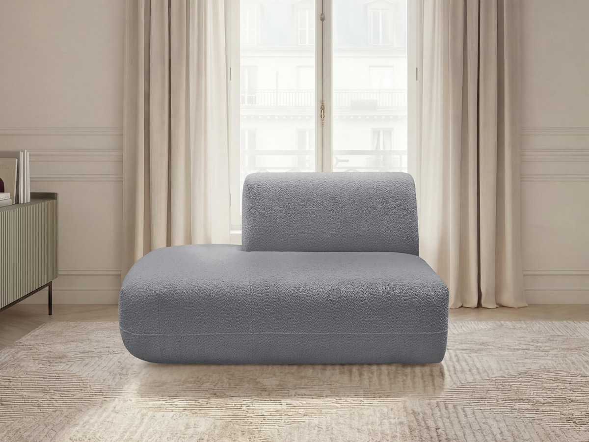 Chauffeuse bout de canapé pour canapé modulable ANDA tissu chenille