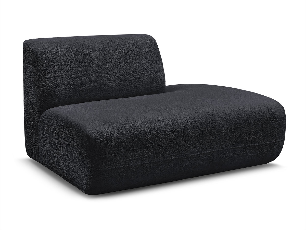 chauffeuse bout de canapé pour canapé modulable anda tissu chenille gekleurd noir