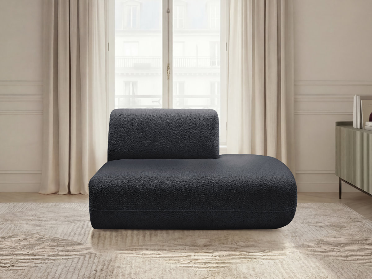 Chauffeuse bout de canapé pour canapé modulable ANDA chenille noir — vue 4