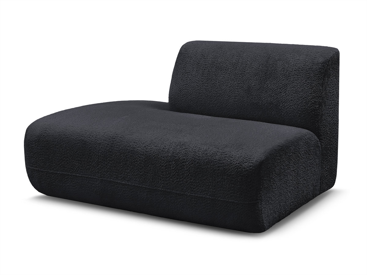 chauffeuse bout de canapé pour canapé modulable anda tissu chenille gekleurd noir