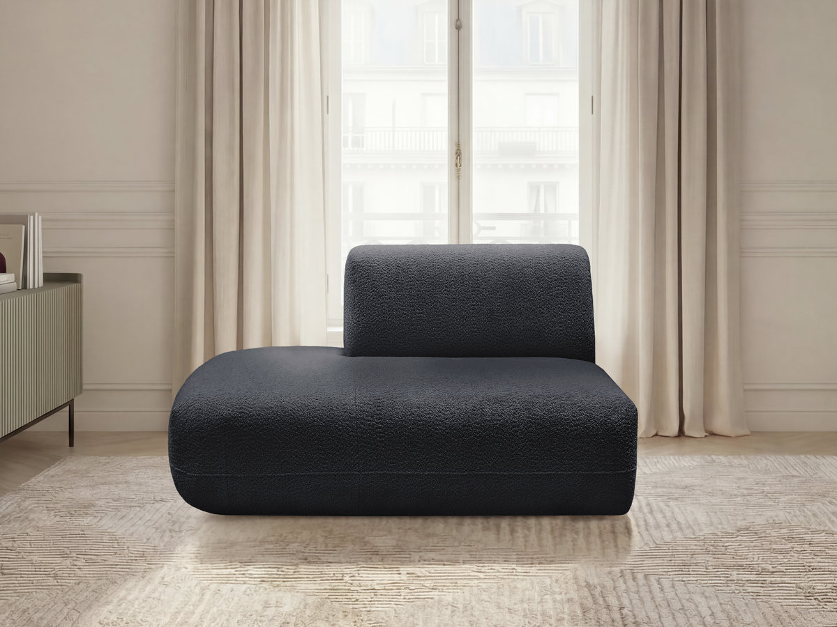 Chauffeuse bout de canapé pour canapé modulable ANDA tissu chenille