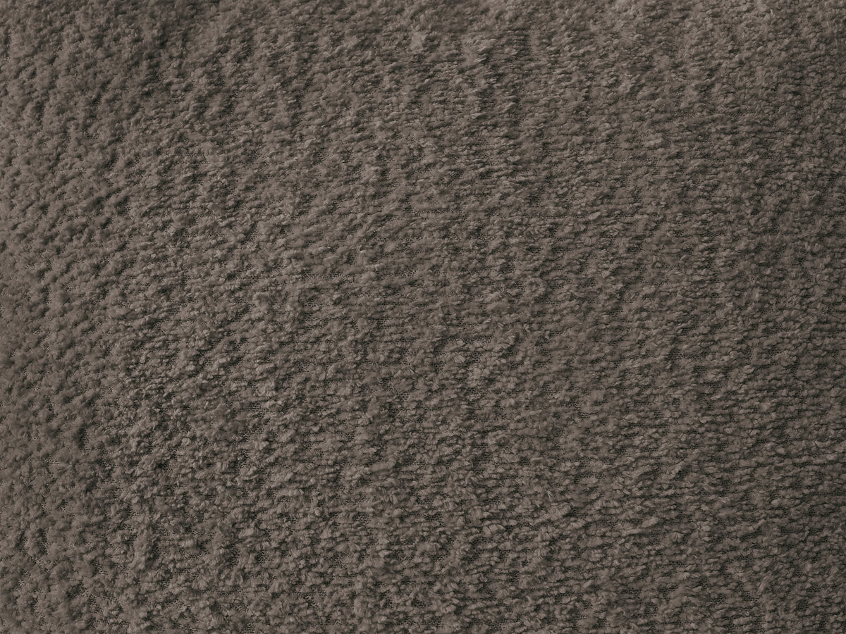 Canapé d'angle convertible coffre MONTAIGNE tissu bouclette avec pouf