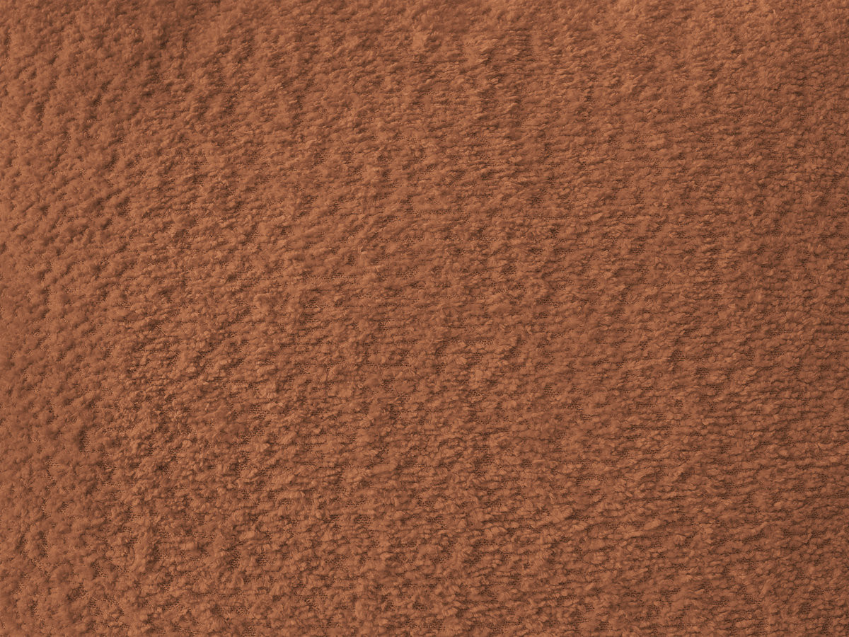 Canapé d'angle convertible coffre MONTAIGNE tissu bouclette avec pouf