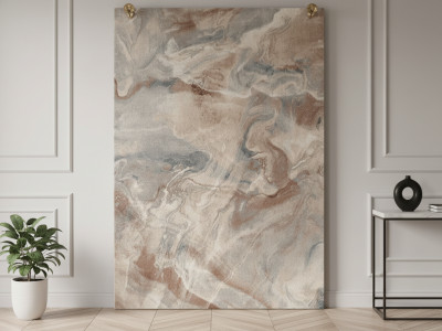 Tapis poils ras RIVIERE motif abstrait
