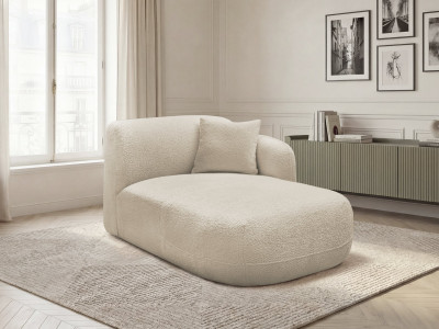 Méridienne avec accoudoir pour canapé modulable ANDA tissu chenille