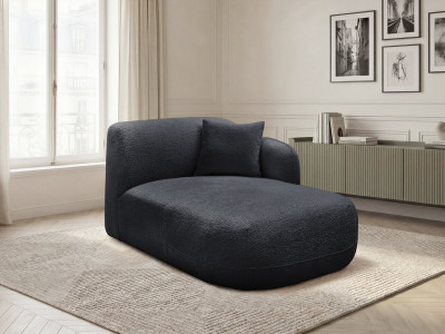 Méridienne avec accoudoir pour canapé modulable ANDA tissu chenille