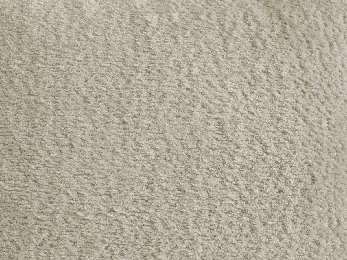 Canapé d'angle convertible coffre MONTAIGNE tissu bouclette avec pouf