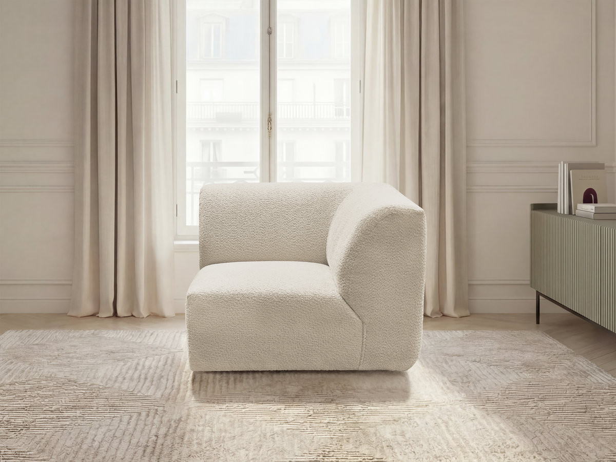 Petit angle pour canapé modulable ANDA chenille beige — vue 4