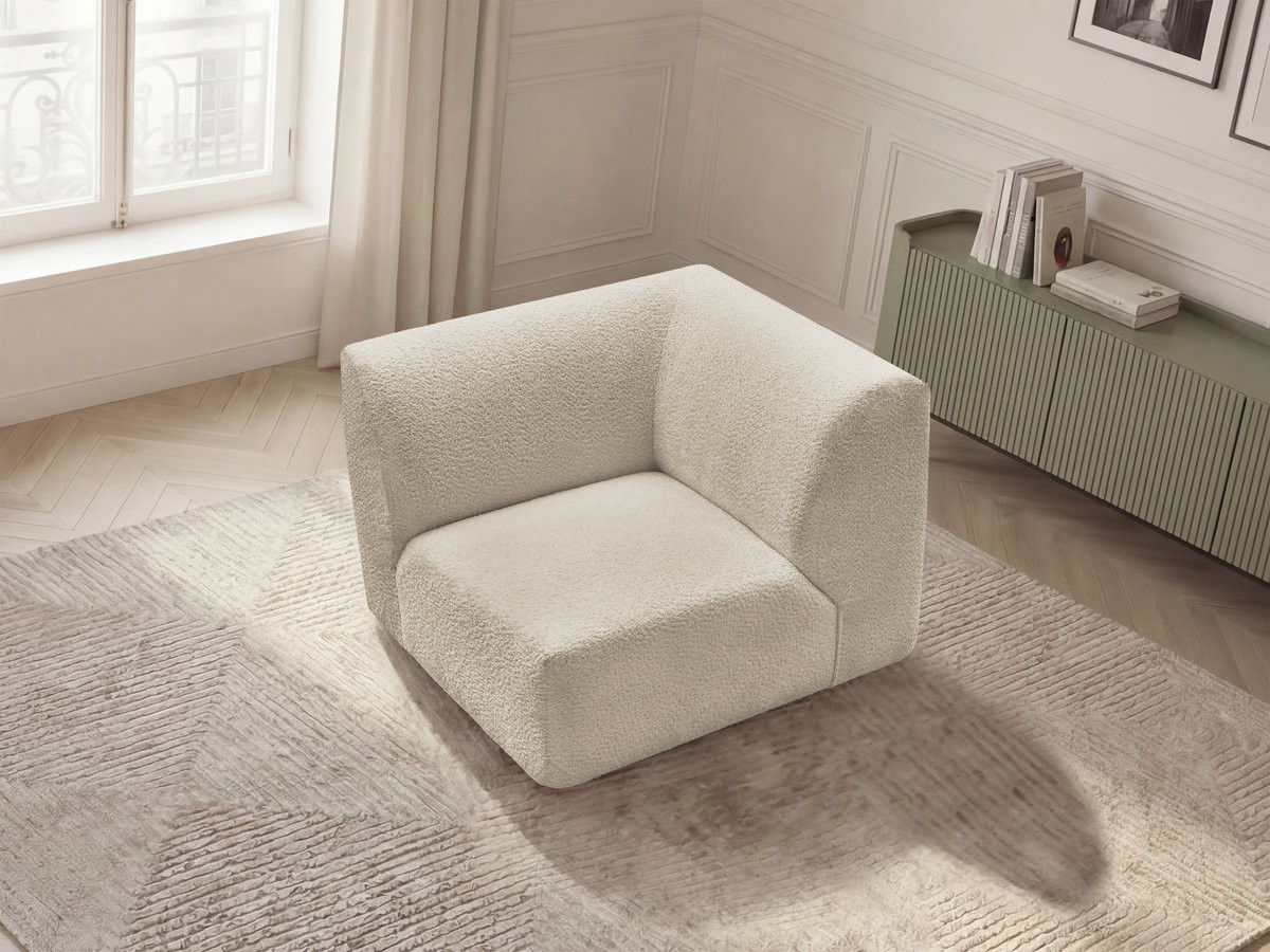 Petit angle pour canapé modulable ANDA chenille beige — vue 5