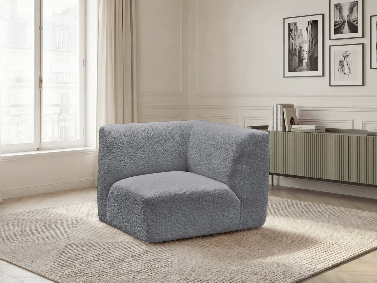 Petit angle pour canapé modulable ANDA chenille gris