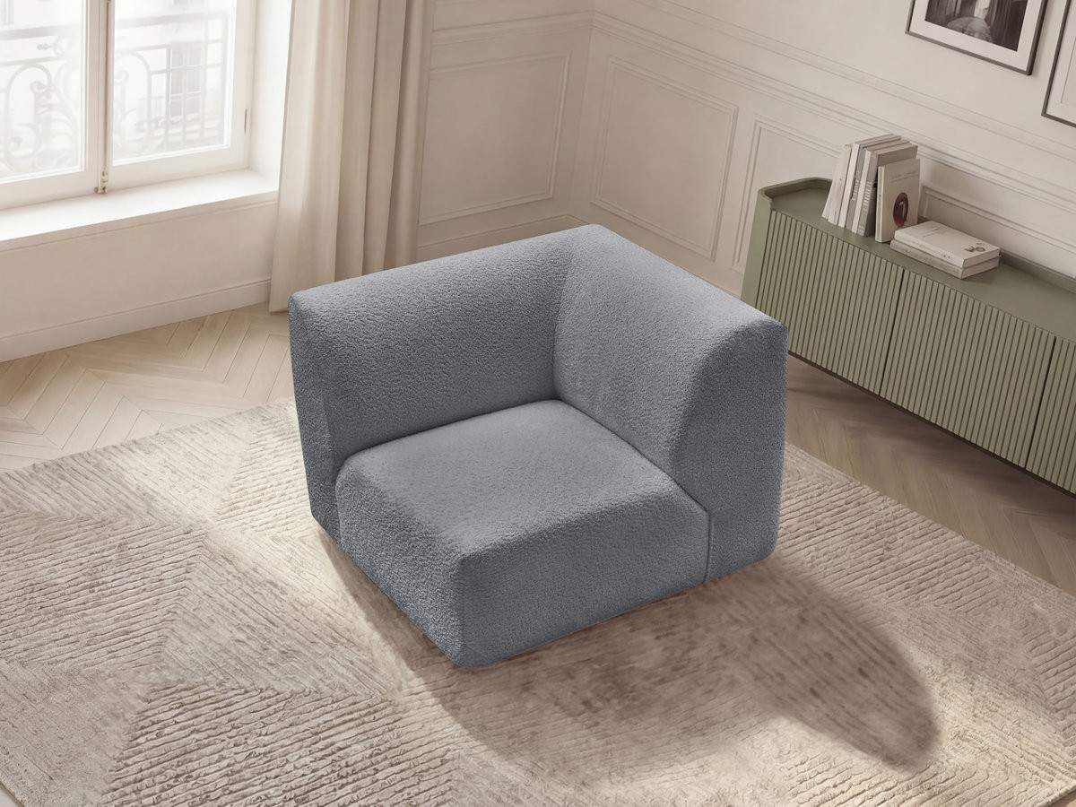 Petit angle pour canapé modulable ANDA chenille gris — vue 5