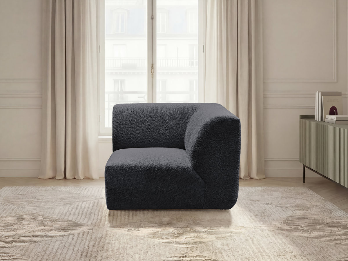 Petit angle pour canapé modulable ANDA chenille noir — vue 4