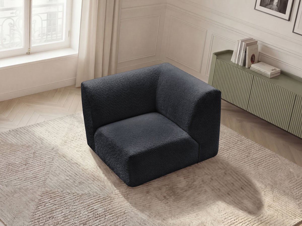 Petit angle pour canapé modulable ANDA chenille noir — vue 5
