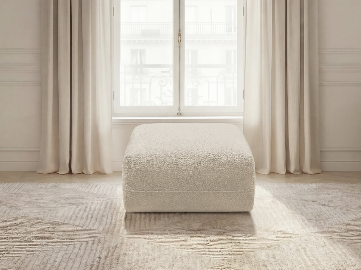 Pouf ANDA chenille beige — vue 4