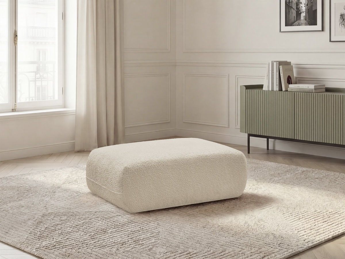 Pouf ANDA tissu chenille