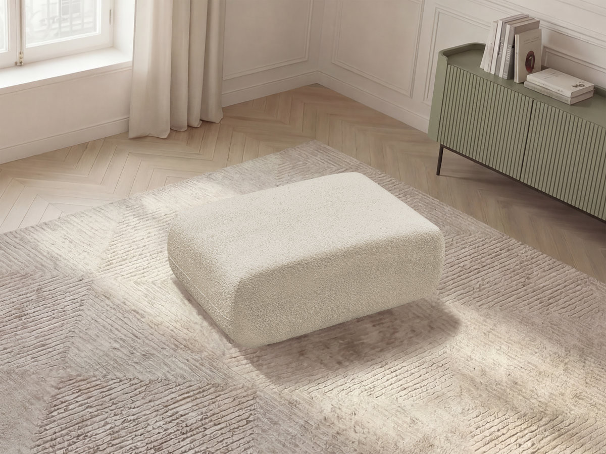 Pouf ANDA chenille beige — vue 5