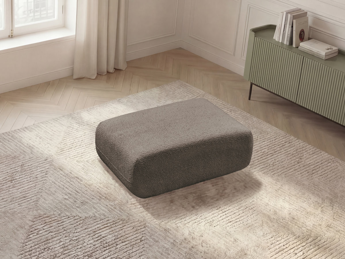 Pouf ANDA chenille taupe — vue 5