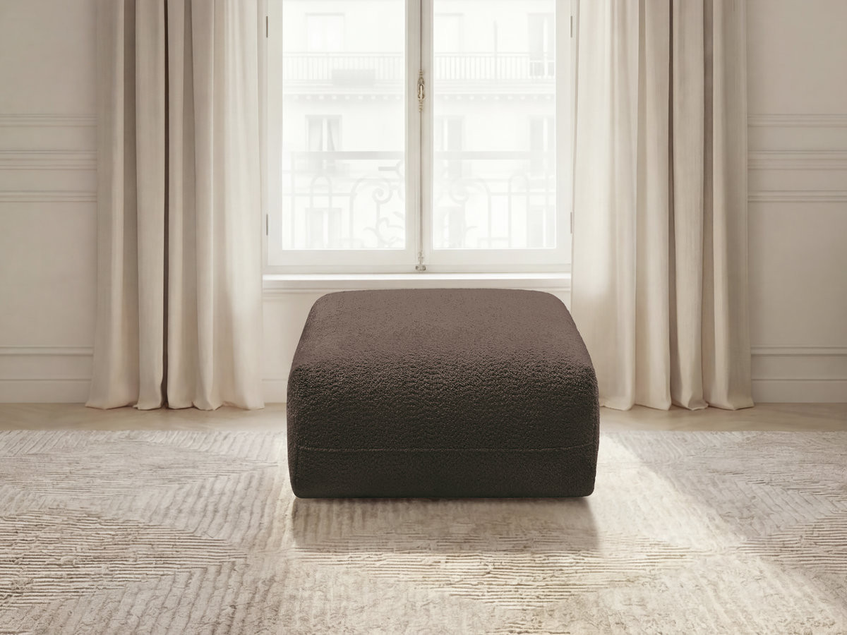 Pouf ANDA chenille marron — vue 4