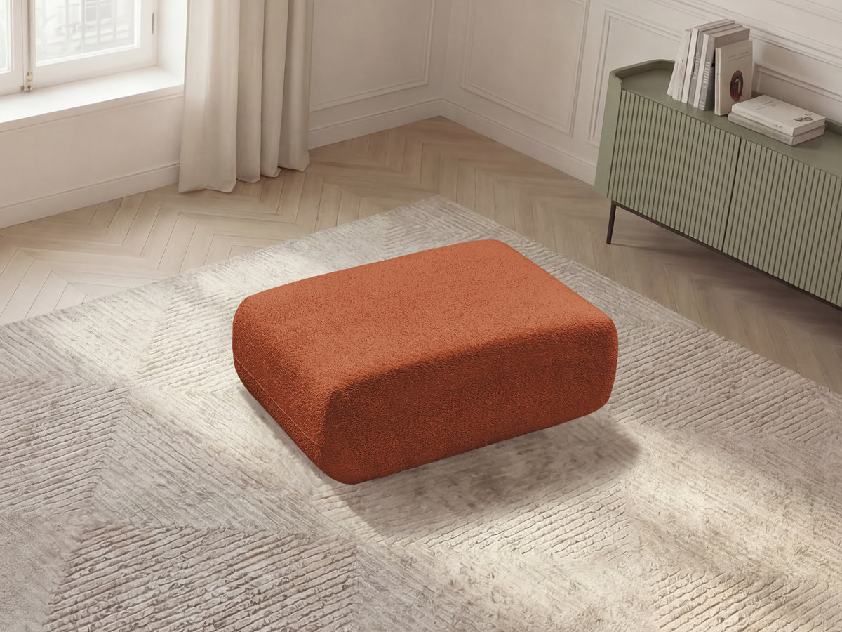 Pouf ANDA chenille orange — vue 5