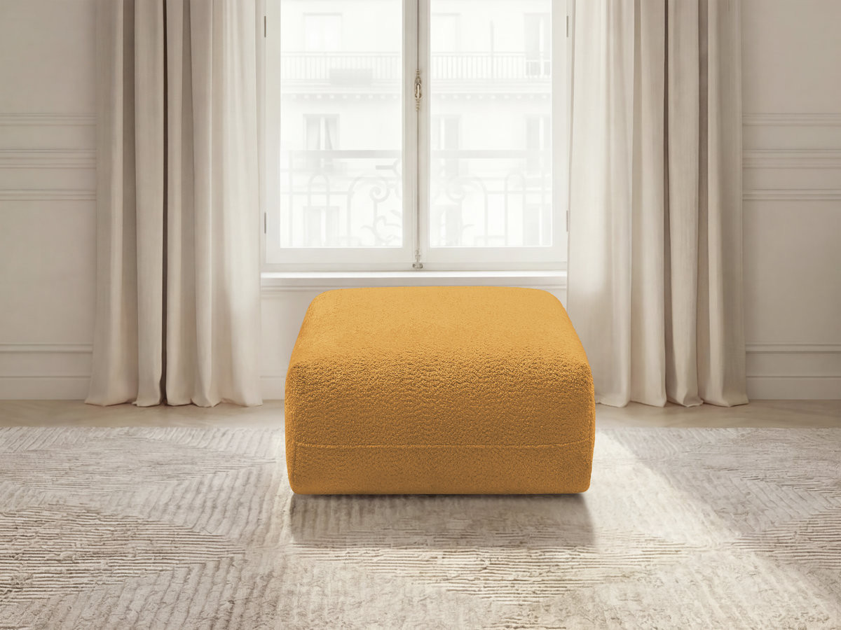 Pouf ANDA chenille jaune — vue 4