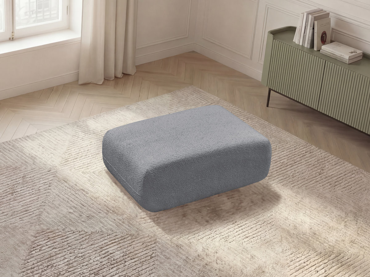 Pouf ANDA chenille gris — vue 5