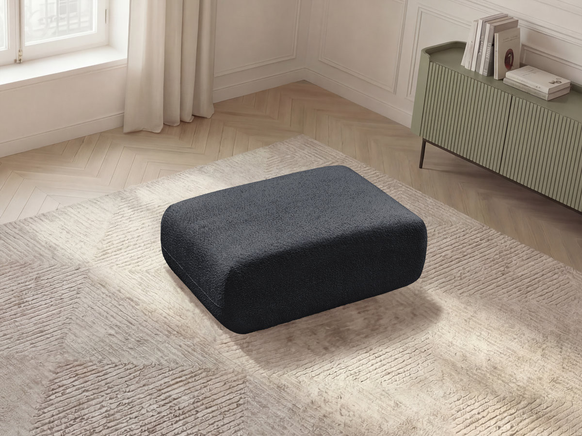 Pouf ANDA chenille noir — vue 5