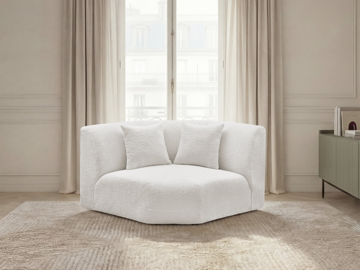 Grand angle pour canapé modulable ANDA tissu chenille