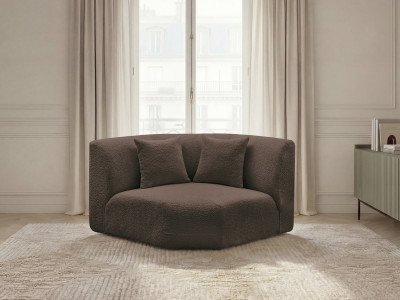 Grand angle pour canapé modulable ANDA tissu chenille