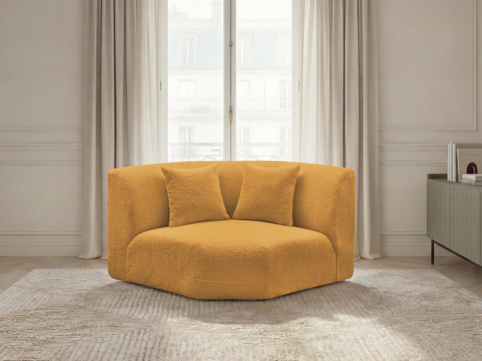 Grand angle pour canapé modulable ANDA tissu chenille