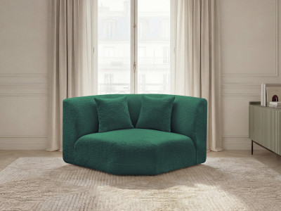 Grand angle pour canapé modulable ANDA tissu chenille