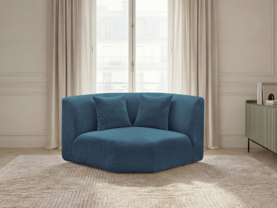 Grand angle pour canapé modulable ANDA tissu chenille
