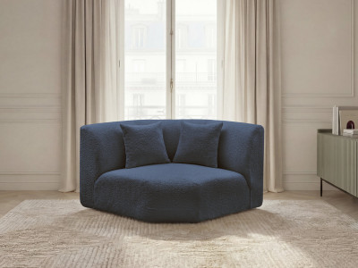 Grand angle pour canapé modulable ANDA tissu chenille