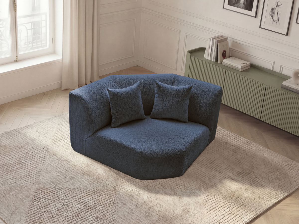 Grand angle pour canapé modulable ANDA tissu chenille