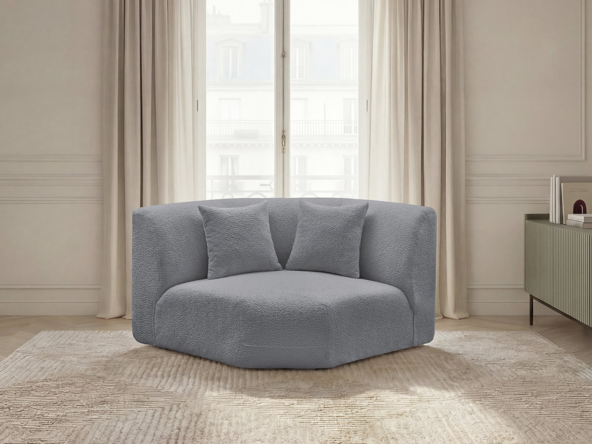 Grand angle pour canapé modulable ANDA tissu chenille