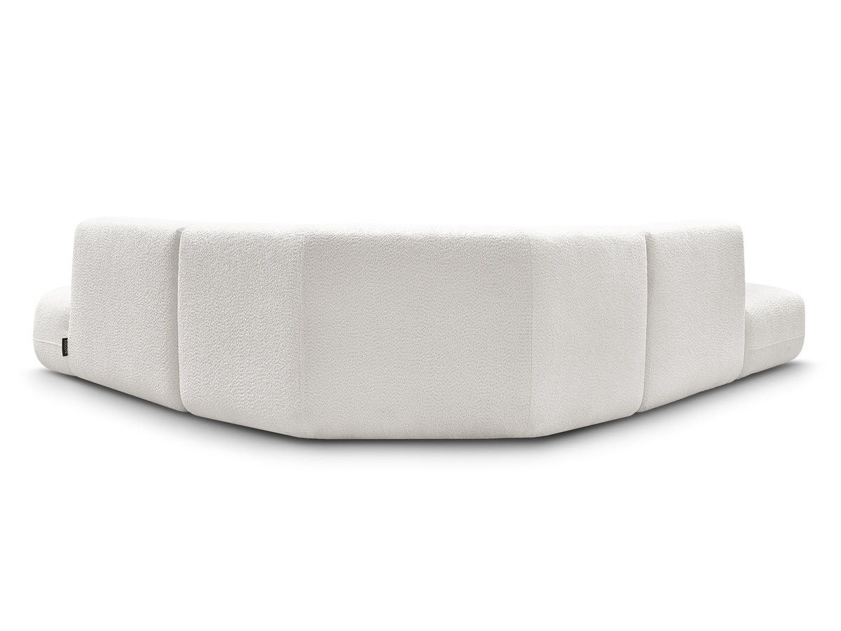 Canapé d'angle L fixe modulable ANDA tissu chenille