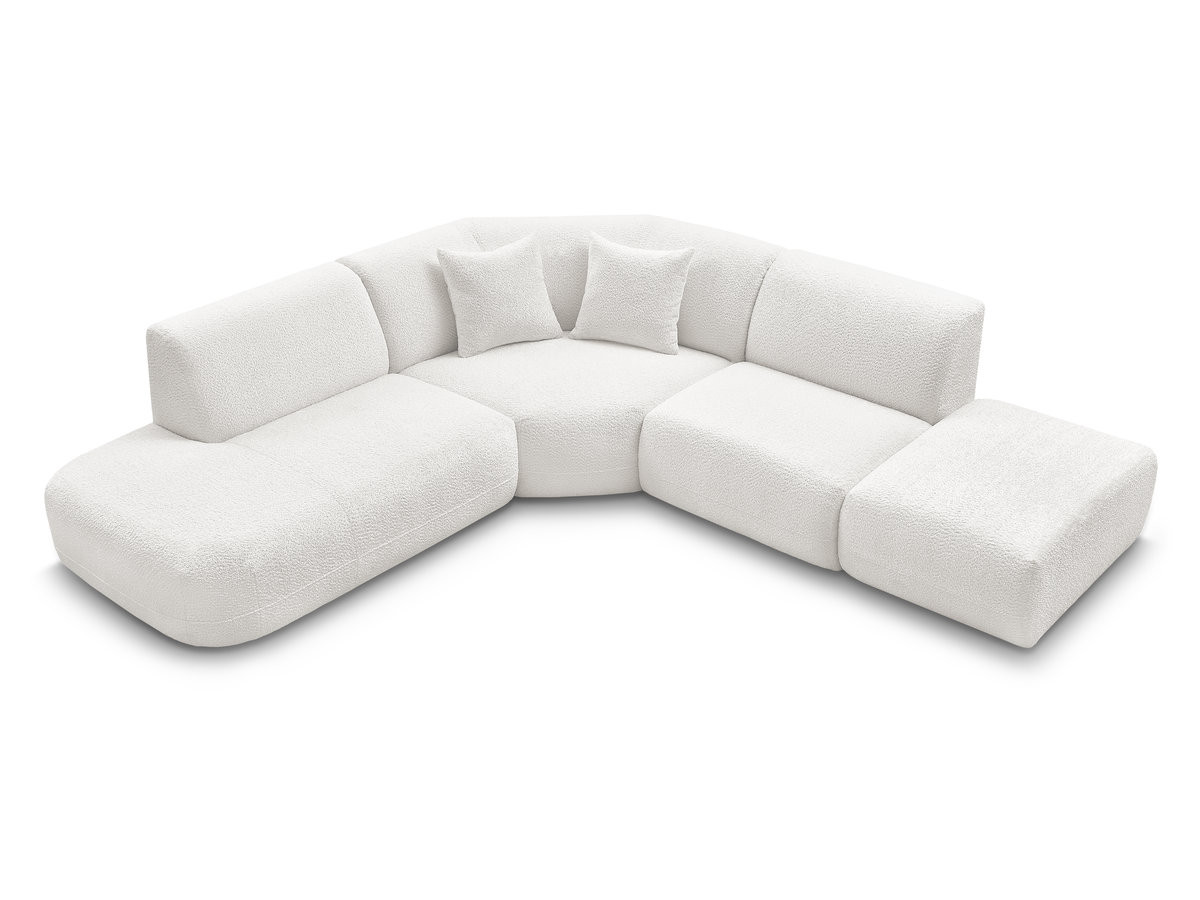 ANDA Modulaire Vaste L-vormige Hoekbank in Chenillestof