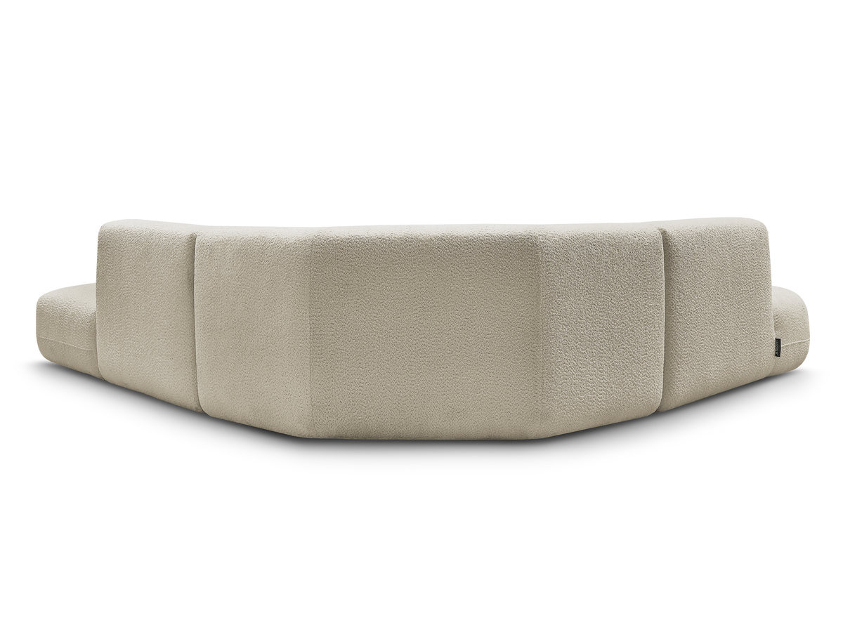 Canapé d'angle L fixe modulable ANDA tissu chenille