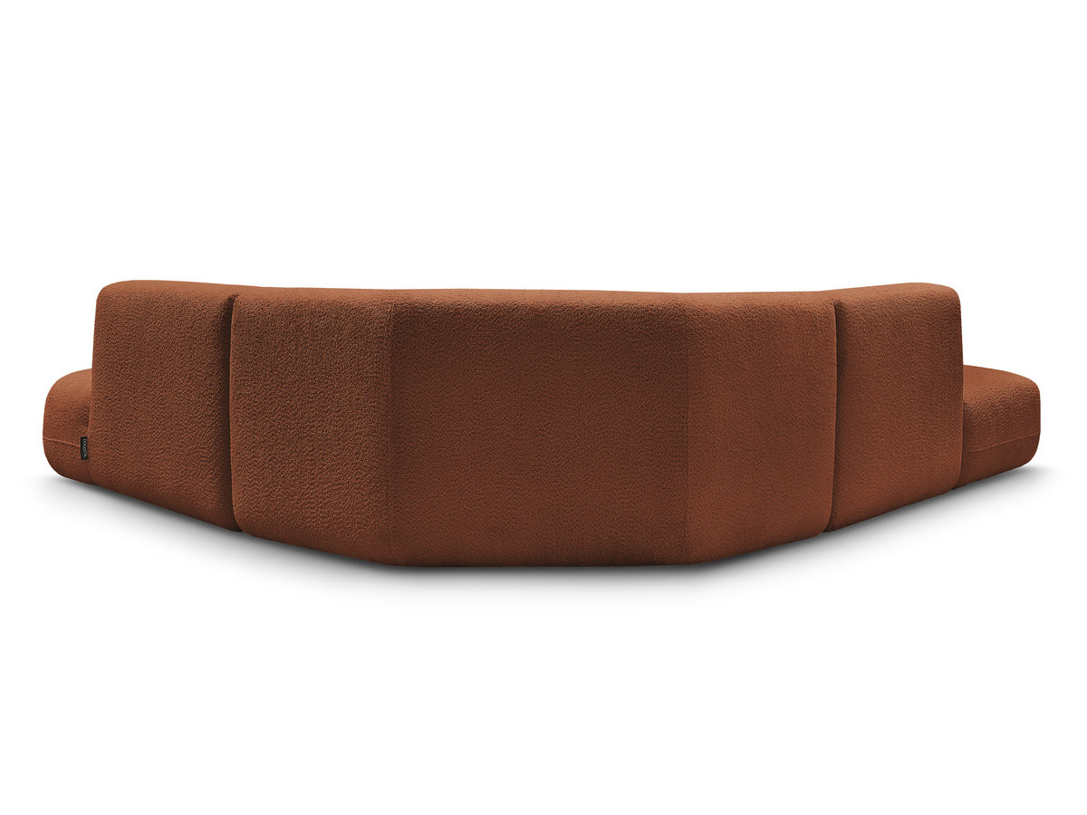 Canapé d'angle L fixe modulable ANDA tissu chenille