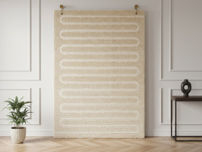 Tapis poils longs CYRELLO motif graphique