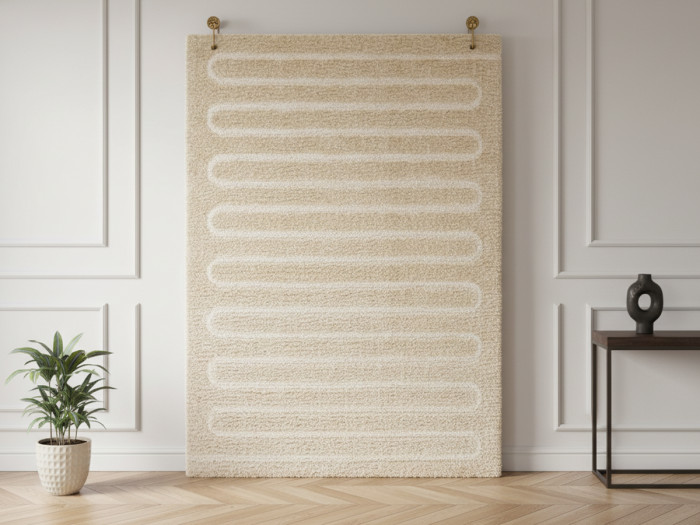 Tapis poils longs CYRELLO motif graphique