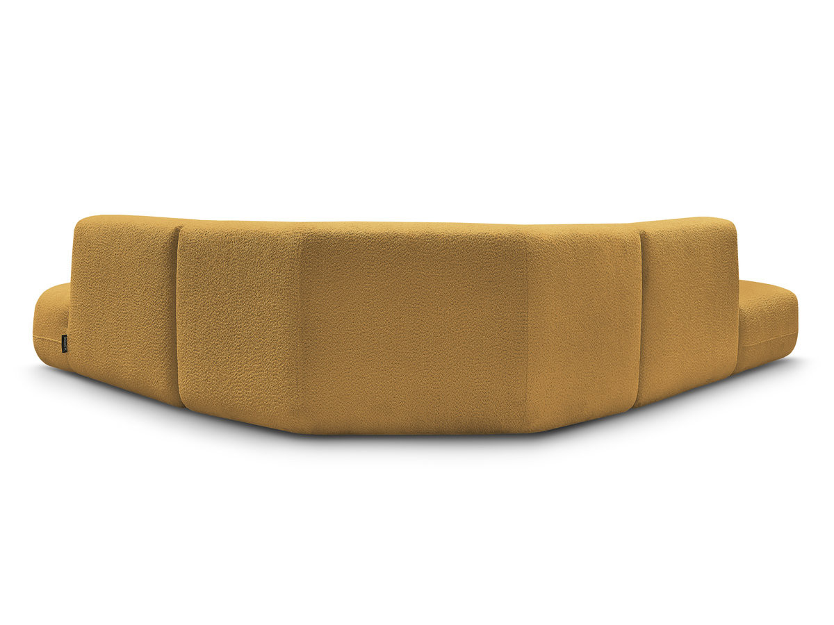 Canapé d'angle L fixe modulable ANDA tissu chenille