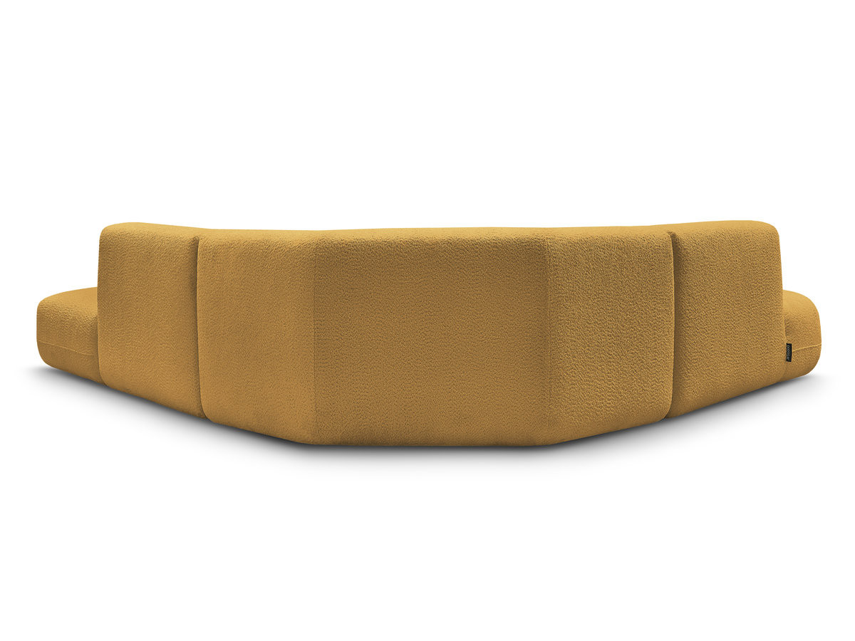 Canapé d'angle L fixe modulable ANDA tissu chenille