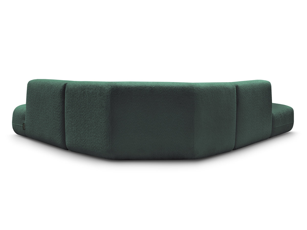 Canapé d'angle L fixe modulable ANDA tissu chenille