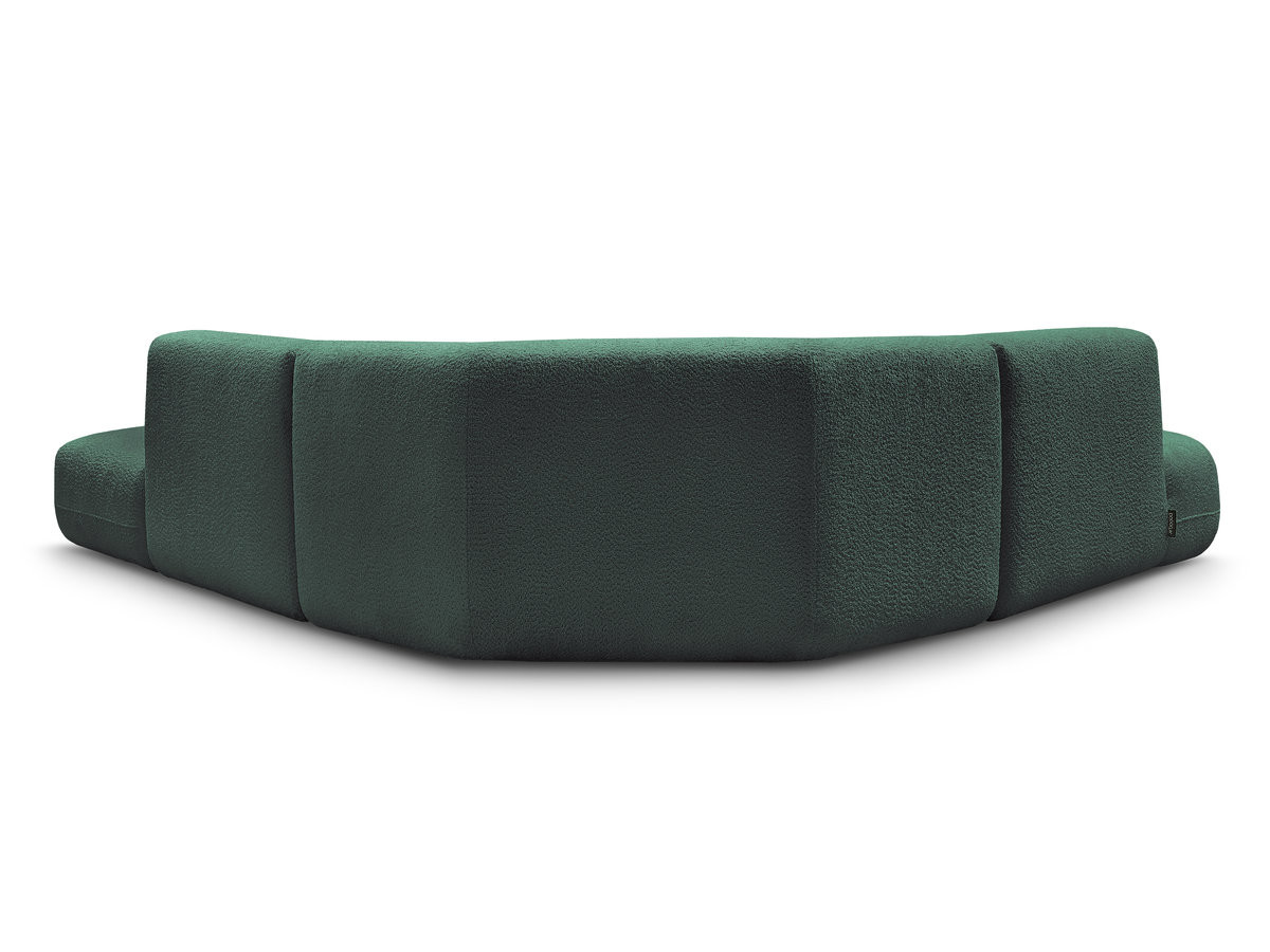 Canapé d'angle L fixe modulable ANDA tissu chenille