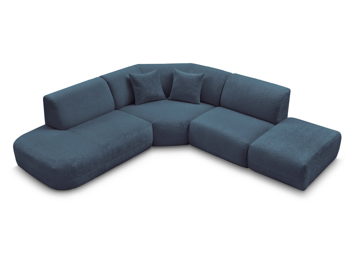 ANDA Modulaire Vaste L-vormige Hoekbank in Chenillestof