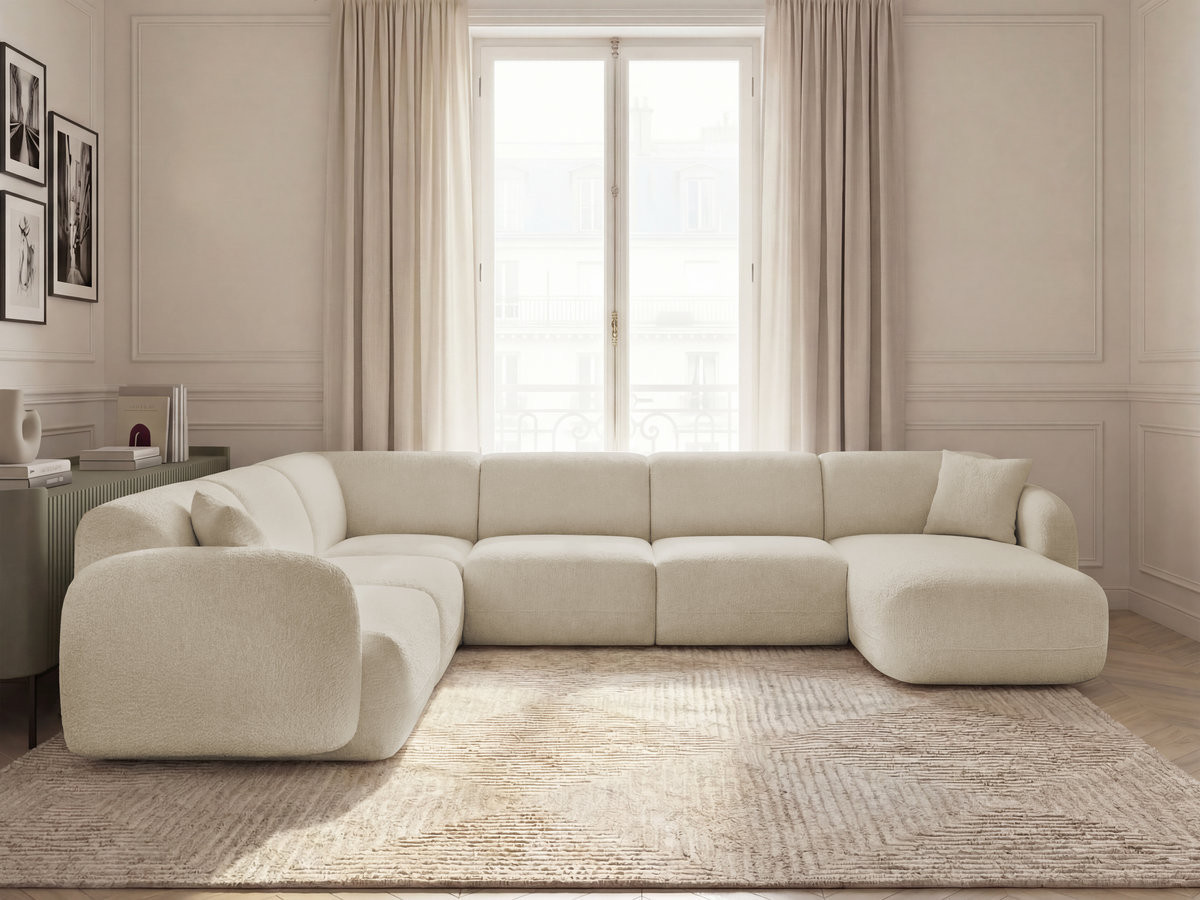 Canapé panoramique modulable ANDA beige — vue 4