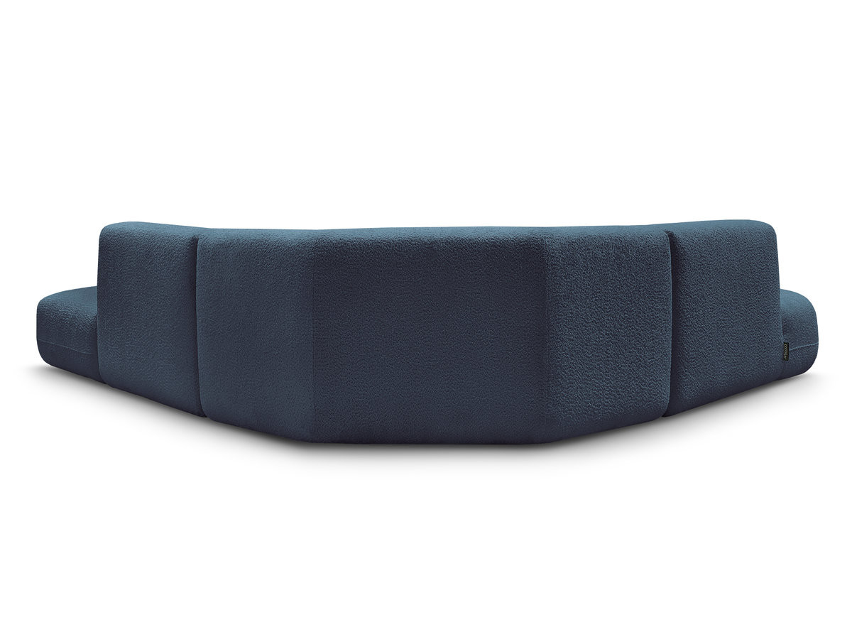 Canapé d'angle L fixe modulable ANDA tissu chenille