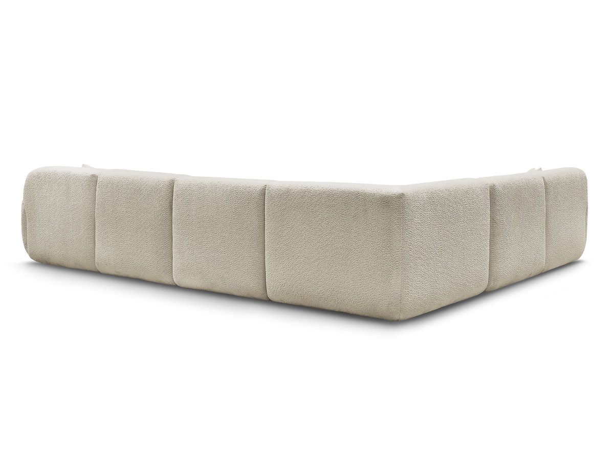 Canapé panoramique fixe modulable ANDA avec 1 mrdn, 3 chfs 1 place sans accoudoir, 1 chf 1 place avec accoudoir, 1 petit angle